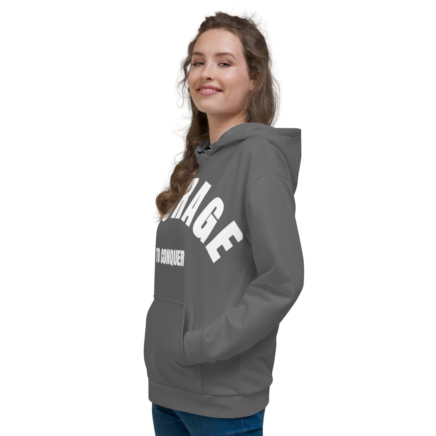 Caleb dark grey Unisex Hoodie (To conquer)