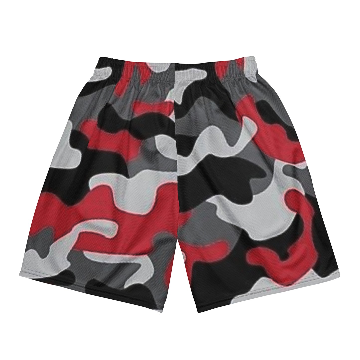 Caleb unisex red camo basketball mesh shorts