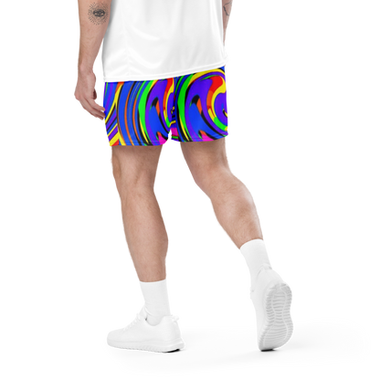 Color swirl wheels Unisex mesh shorts