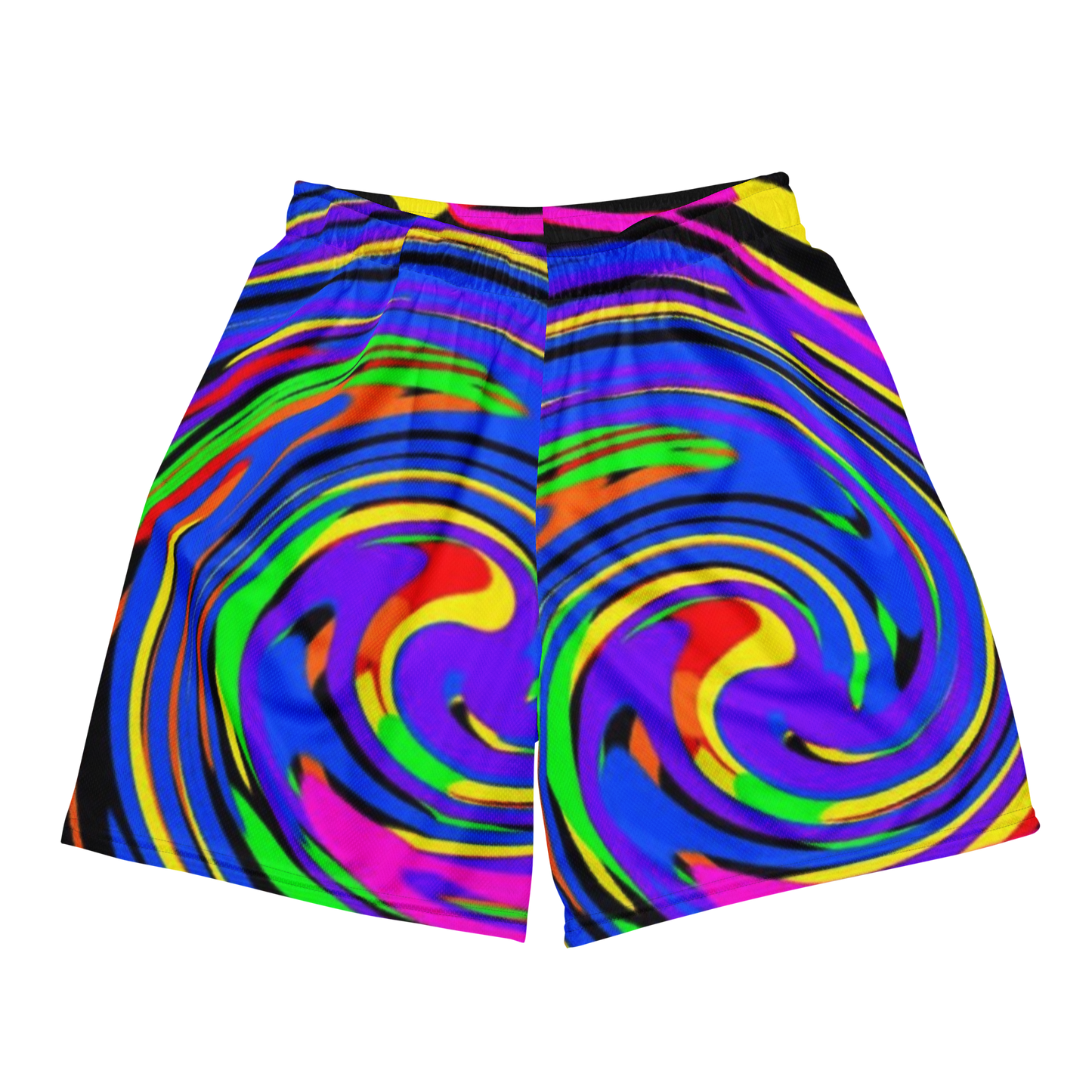 Color swirl wheels Unisex mesh shorts