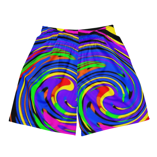 Color swirl wheels Unisex mesh shorts