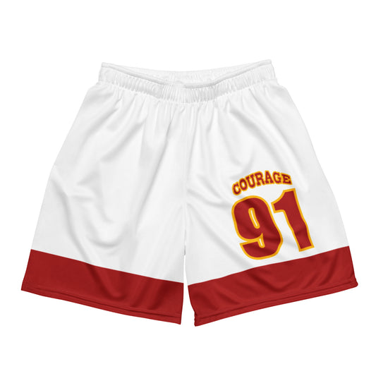 Courage 91 Unisex mesh shorts ( red/yellow)