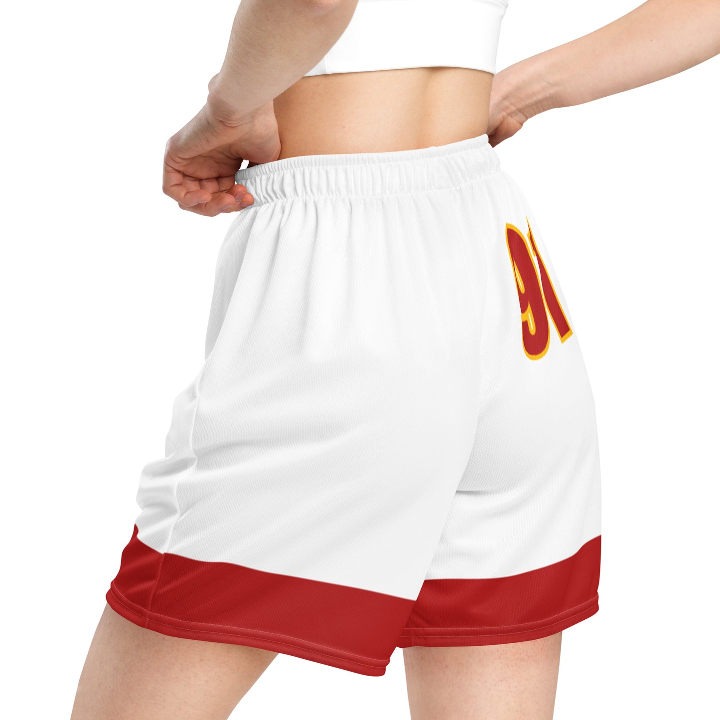 Courage 91 Unisex mesh shorts ( red/yellow)