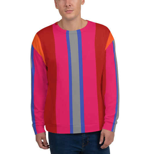 Color stripe sweatshirt