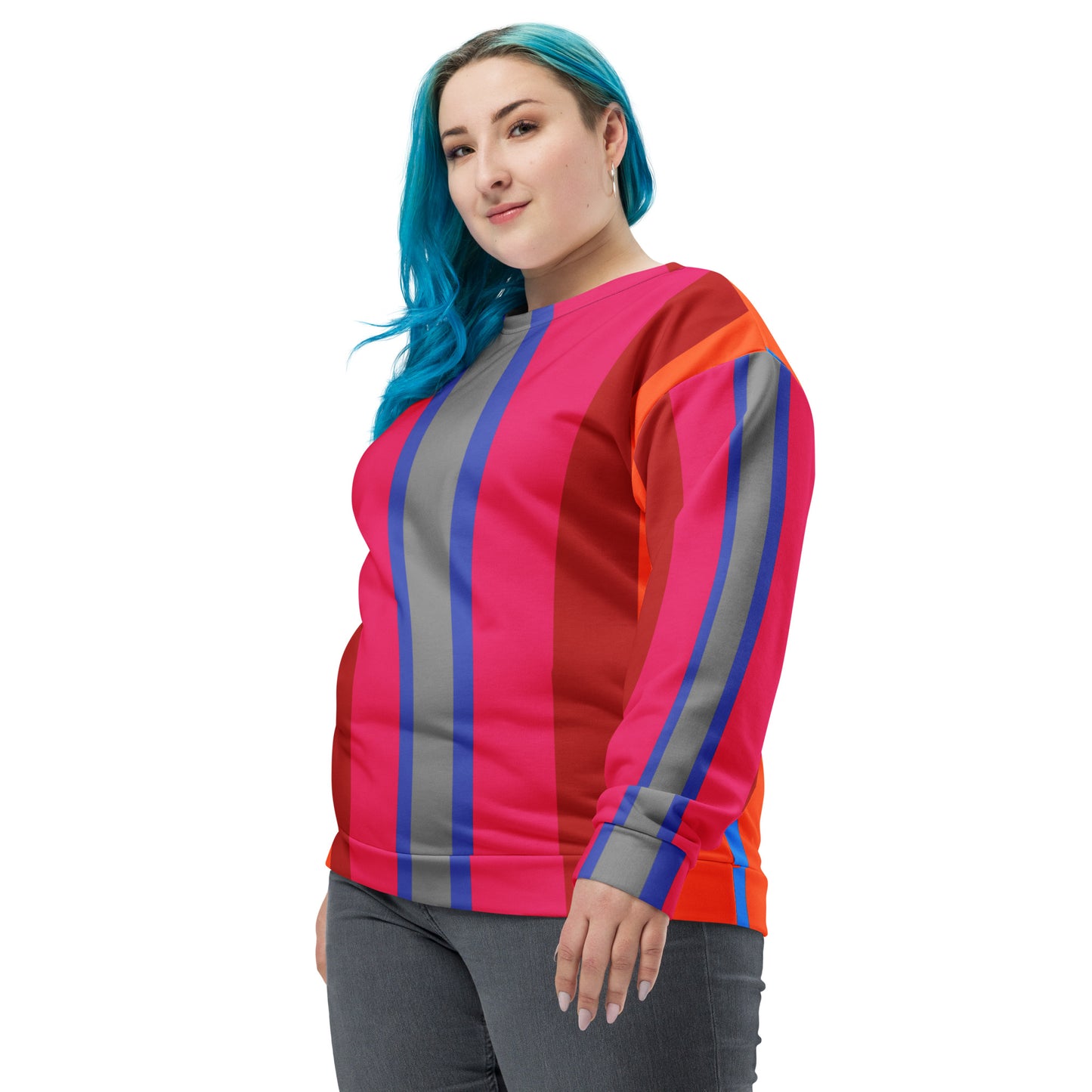 Color stripe sweatshirt