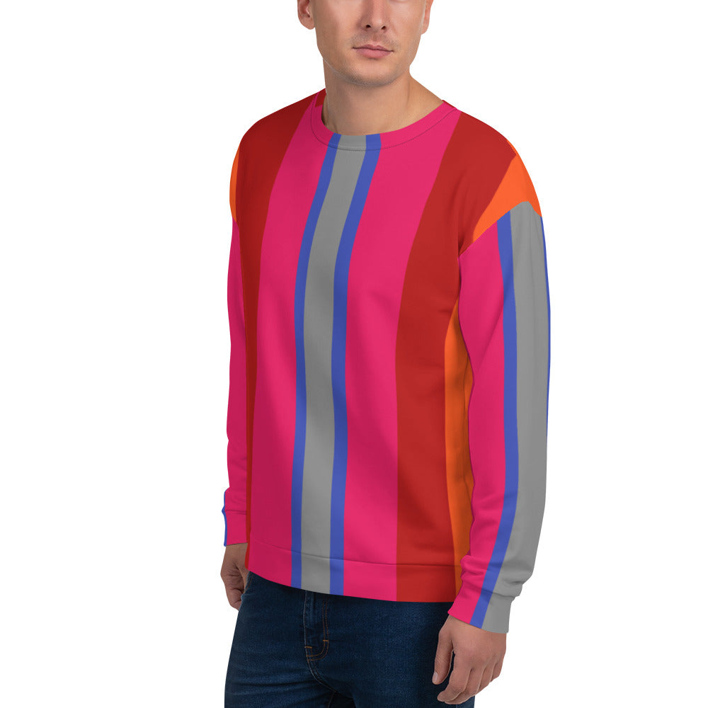 Color stripe sweatshirt