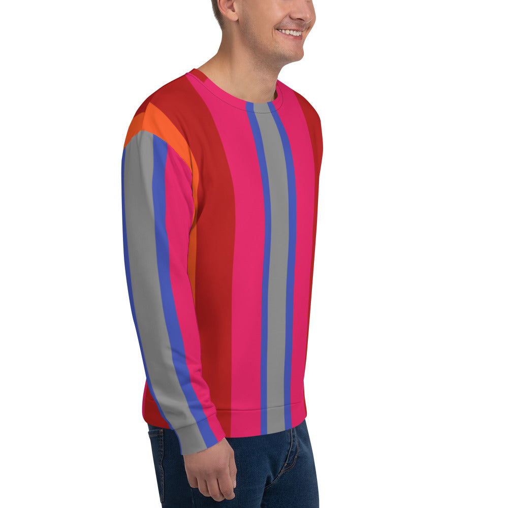 Color stripe sweatshirt