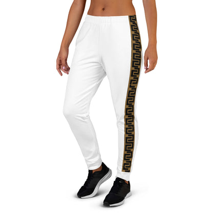 Caleb luxury Women's Joggers white