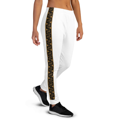 Caleb luxury Women's Joggers white