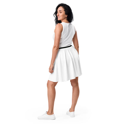 Caleb women's white Skater Skirt