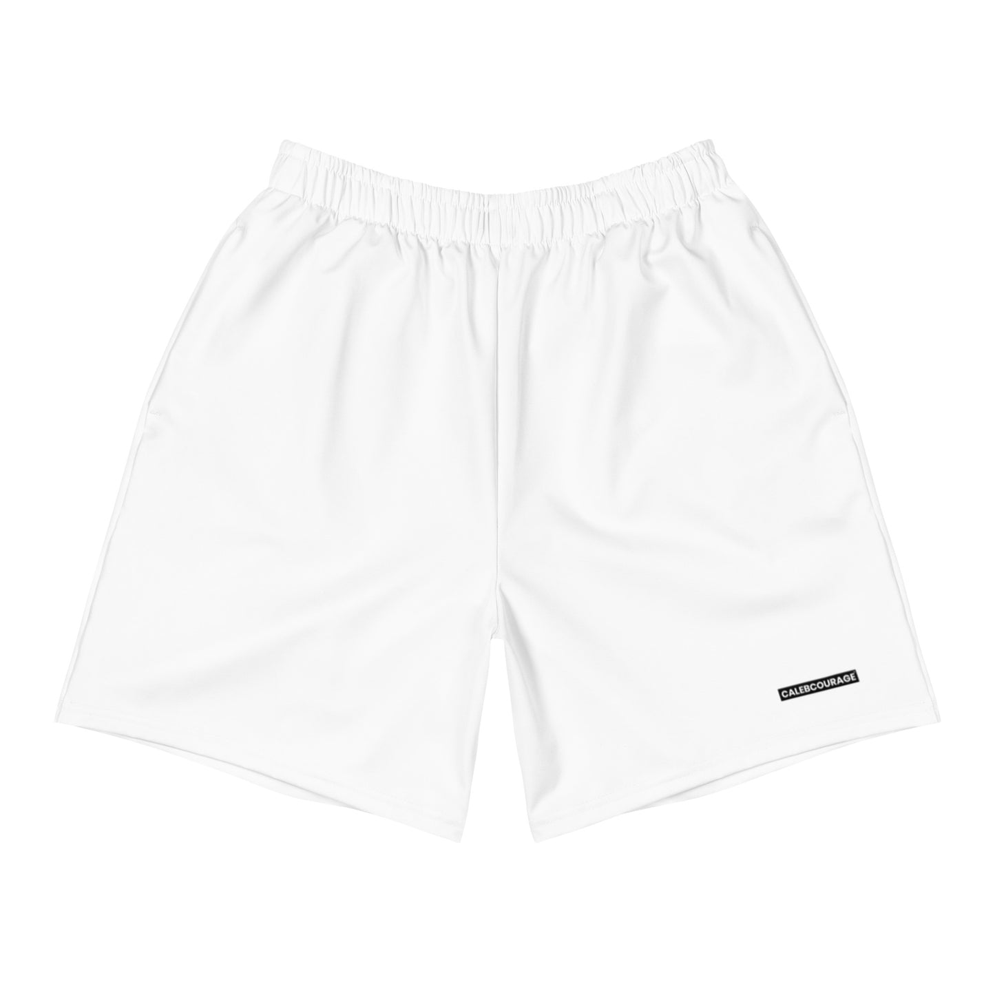 Caleb Unisex white sporty Shorts