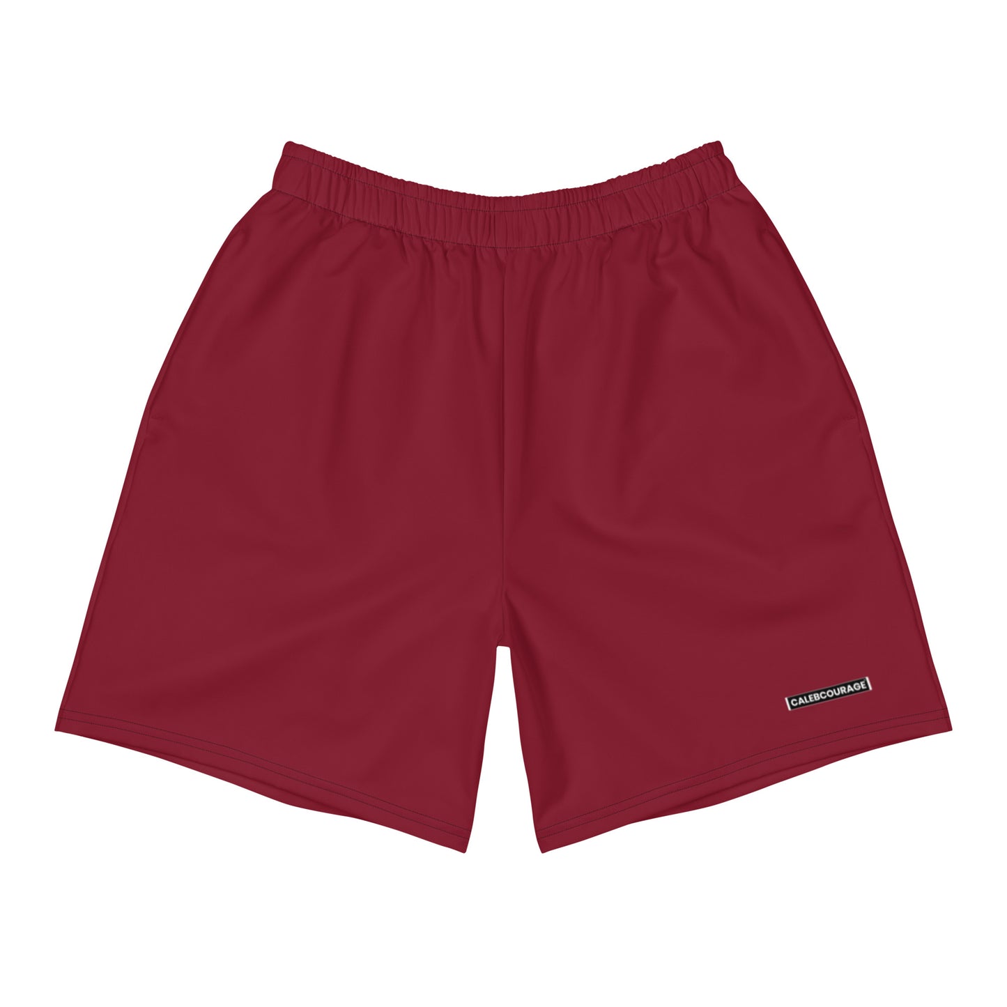 Caleb Unisex burgundy sporty Shorts