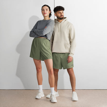 Caleb Unisex army green sporty Shorts