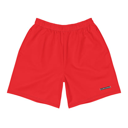 Caleb Unisex red sporty Shorts