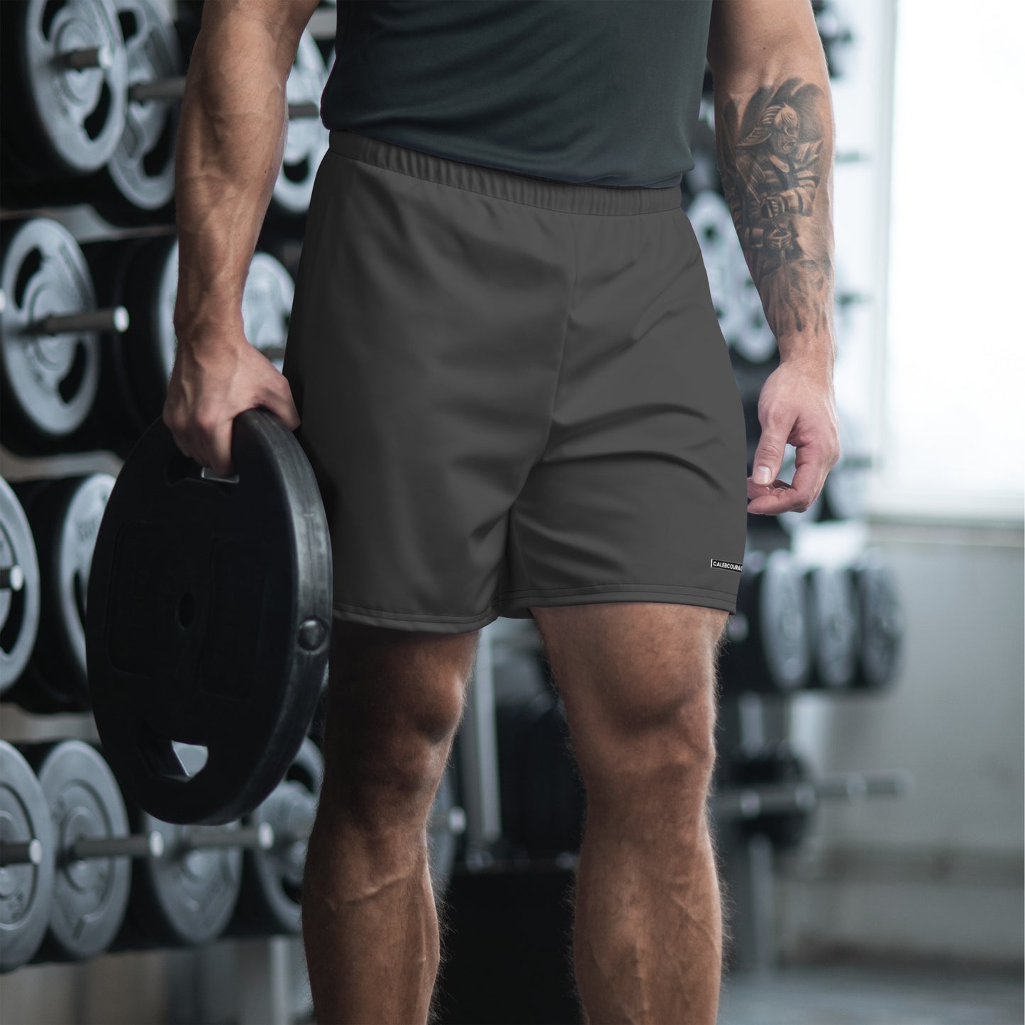 Caleb Unisex dark grey sporty Shorts