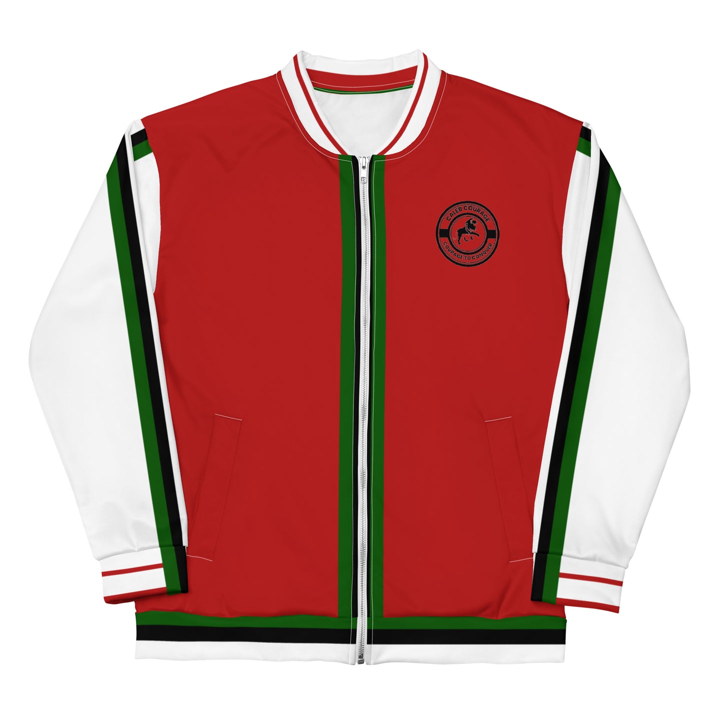 Caleb Unisex Bomber Jacket red