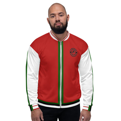 Caleb Unisex Bomber Jacket red