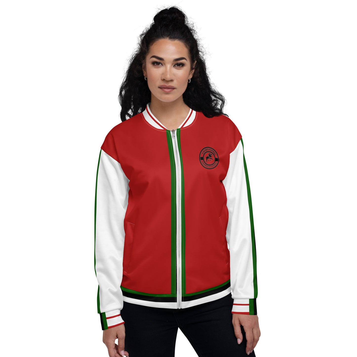 Caleb Unisex Bomber Jacket red