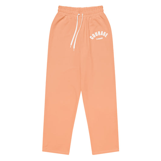 Caleb peach Wide-leg joggers