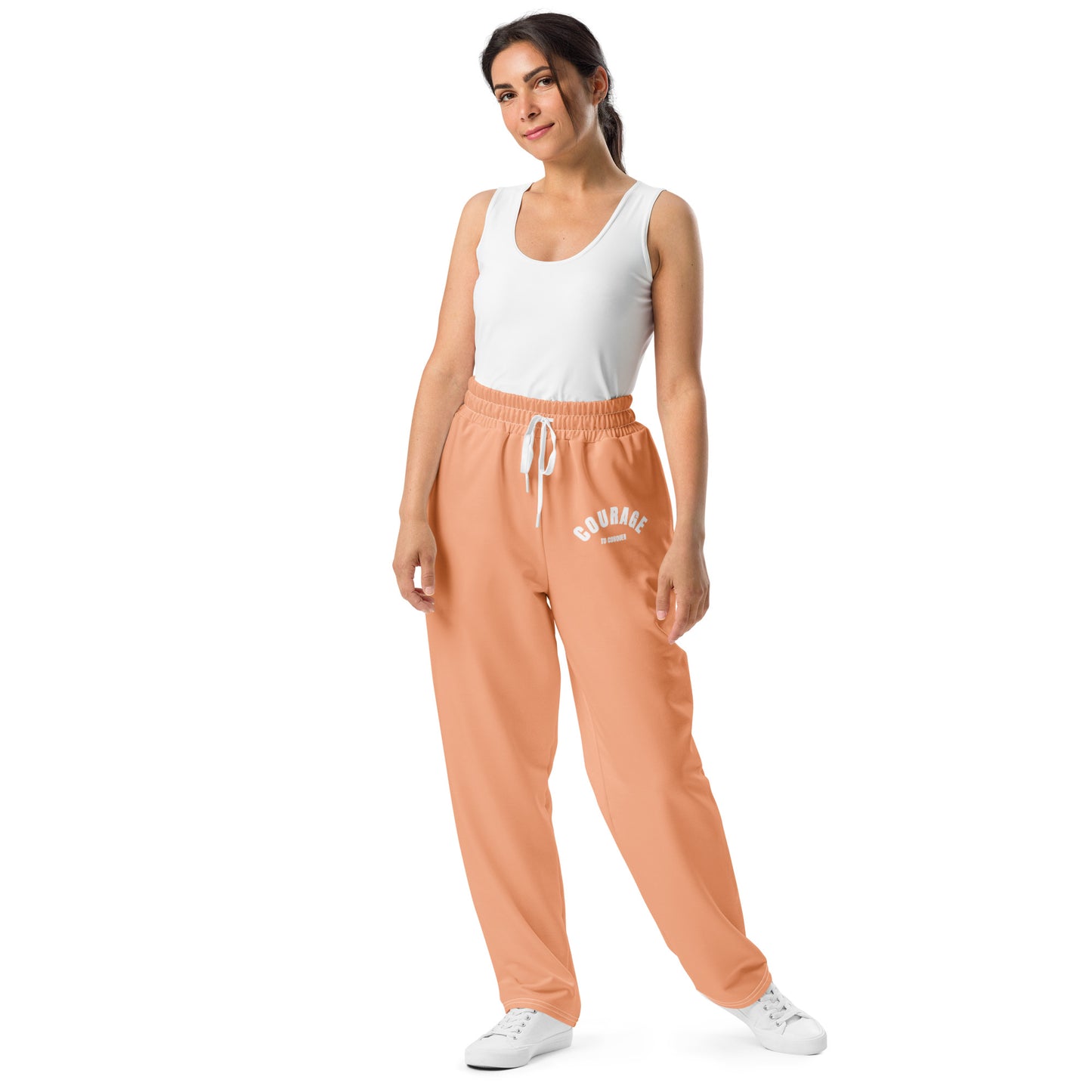 Caleb peach Wide-leg joggers