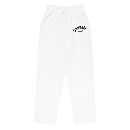 Caleb Wide-leg joggers white