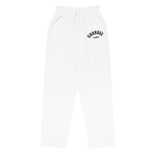 Caleb Wide-leg joggers white