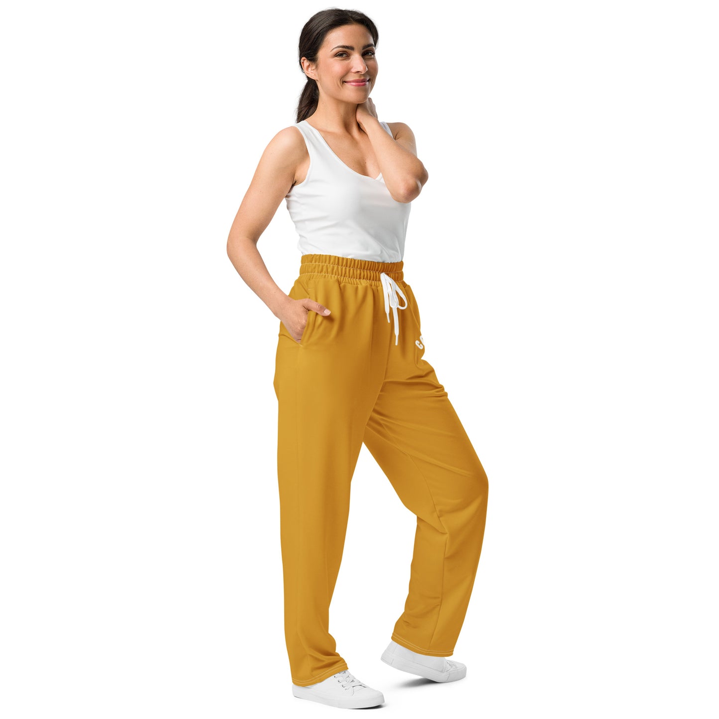 Caleb gold Wide-leg joggers