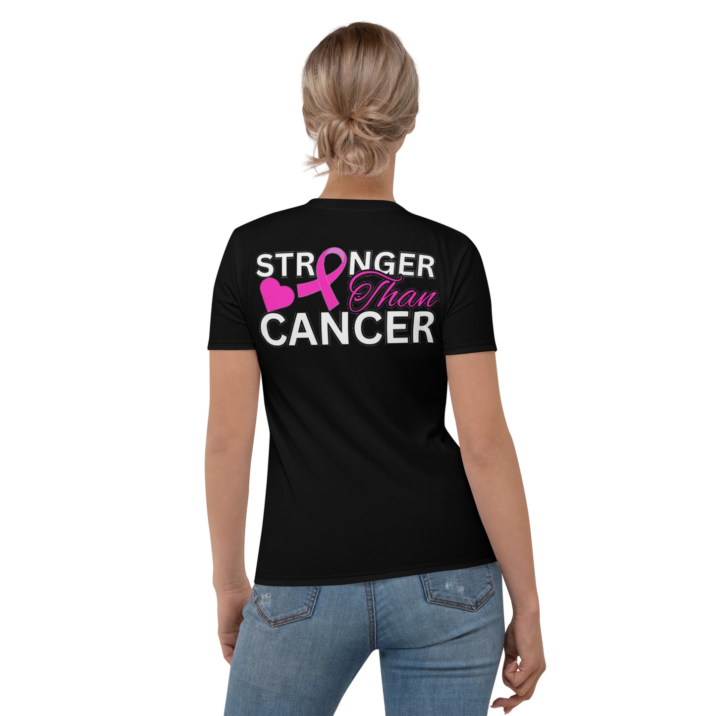 Women's black/pink cancer T-shirt