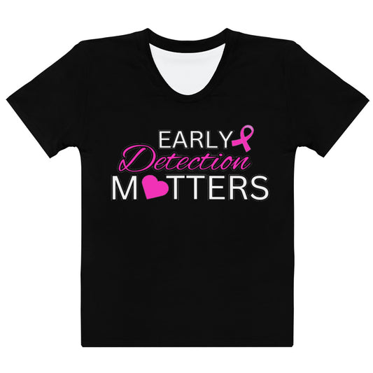 Women's black/pink cancer T-shirt