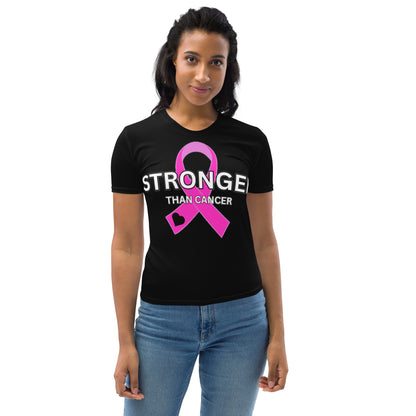 Women's black/pink Cancer T-shirt