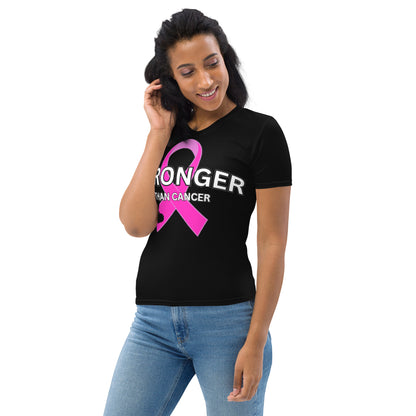 Women's black/pink Cancer T-shirt