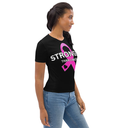 Women's black/pink Cancer T-shirt