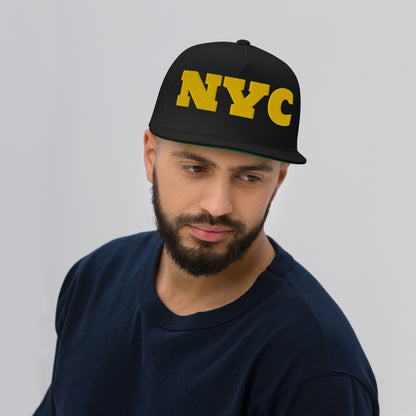 Caleb Flat Bill Cap/Hat( yellow dz)