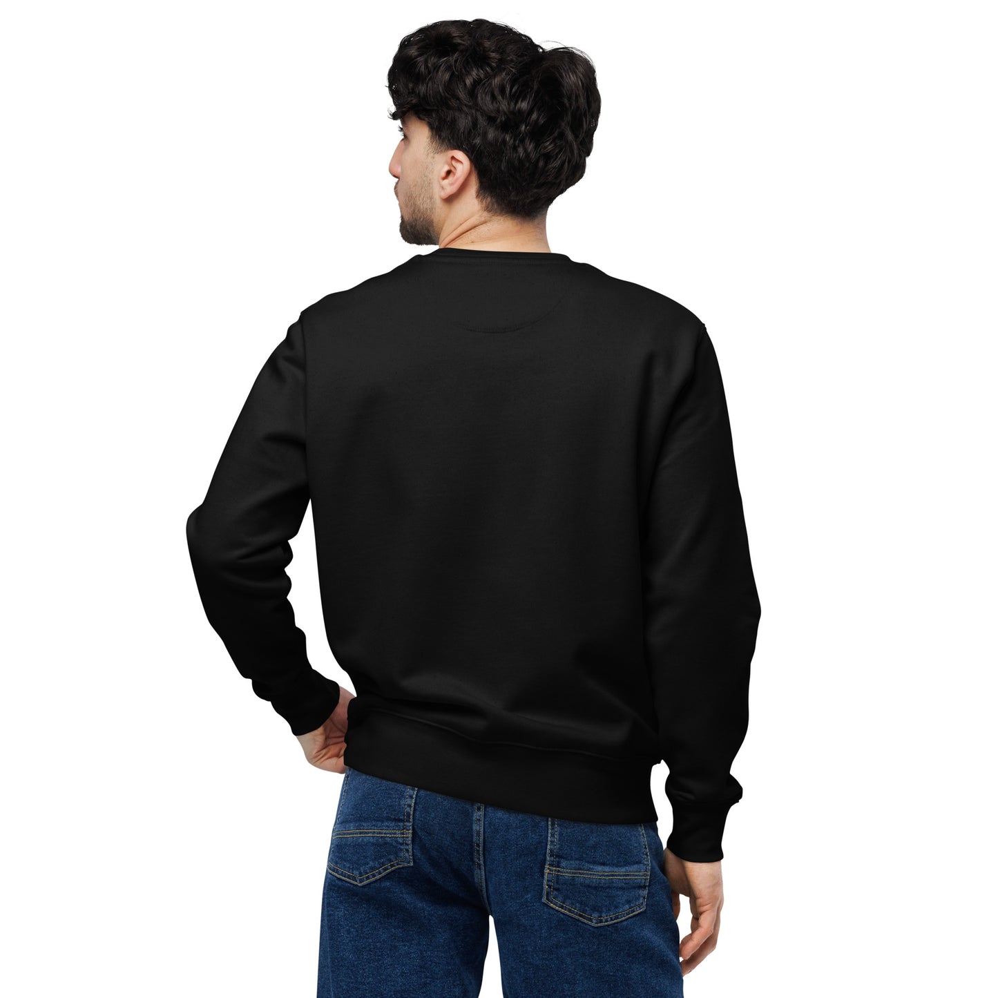 Herringbone neck soft unisex eco friendly sweatshirt (dark)