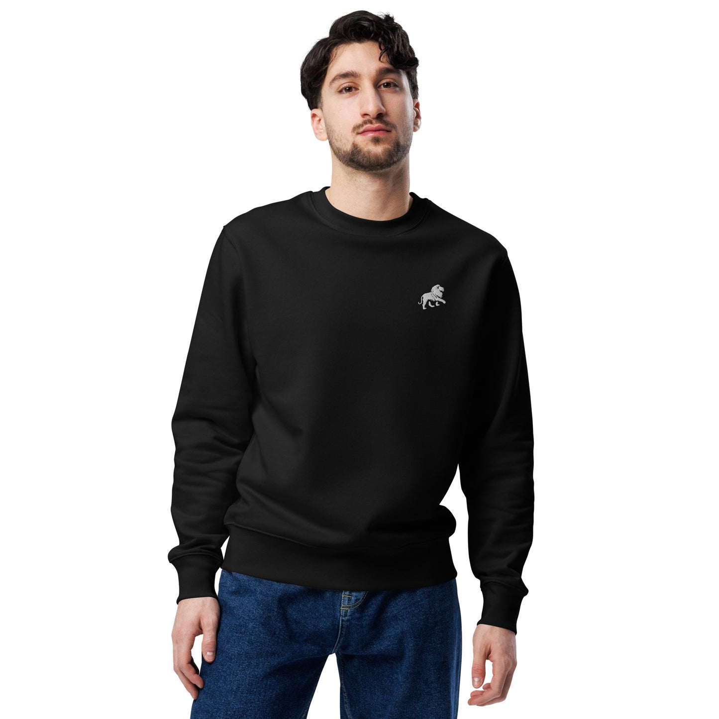 Herringbone neck soft unisex eco friendly sweatshirt (dark)