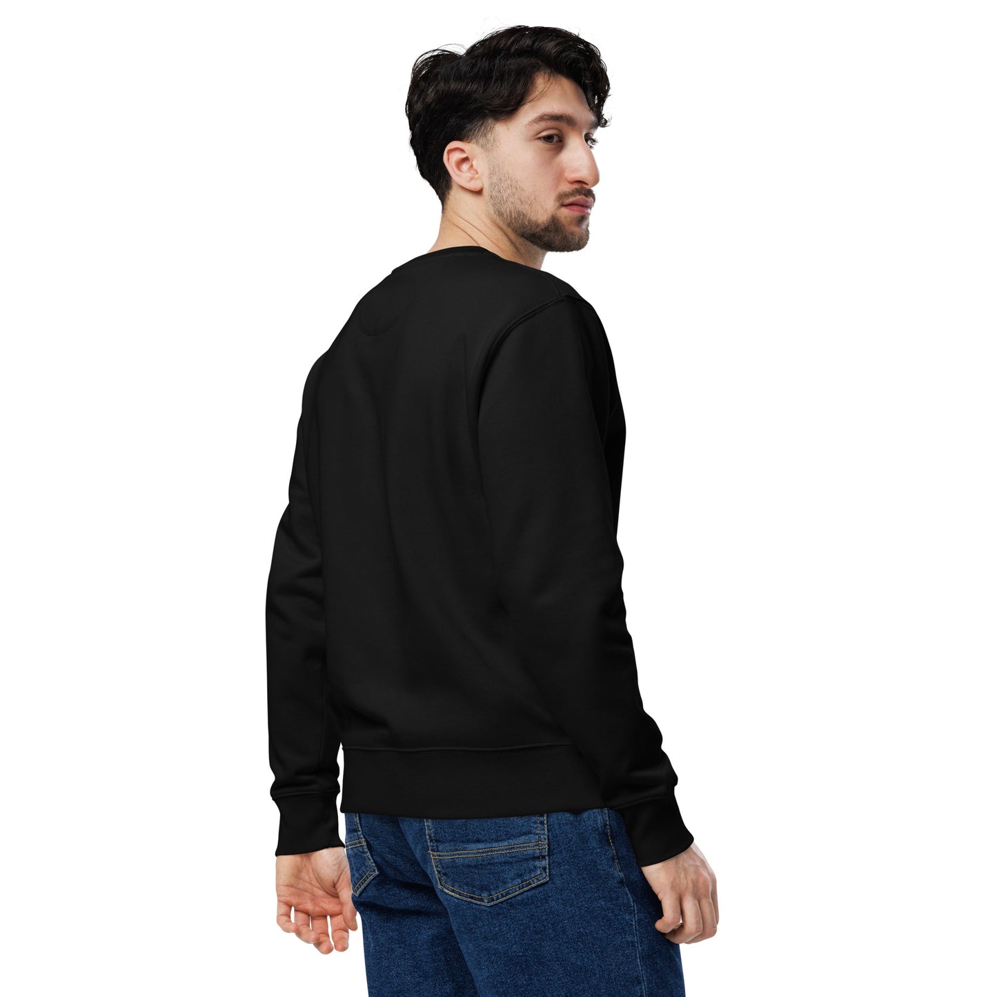 Herringbone neck soft unisex eco friendly sweatshirt (dark)