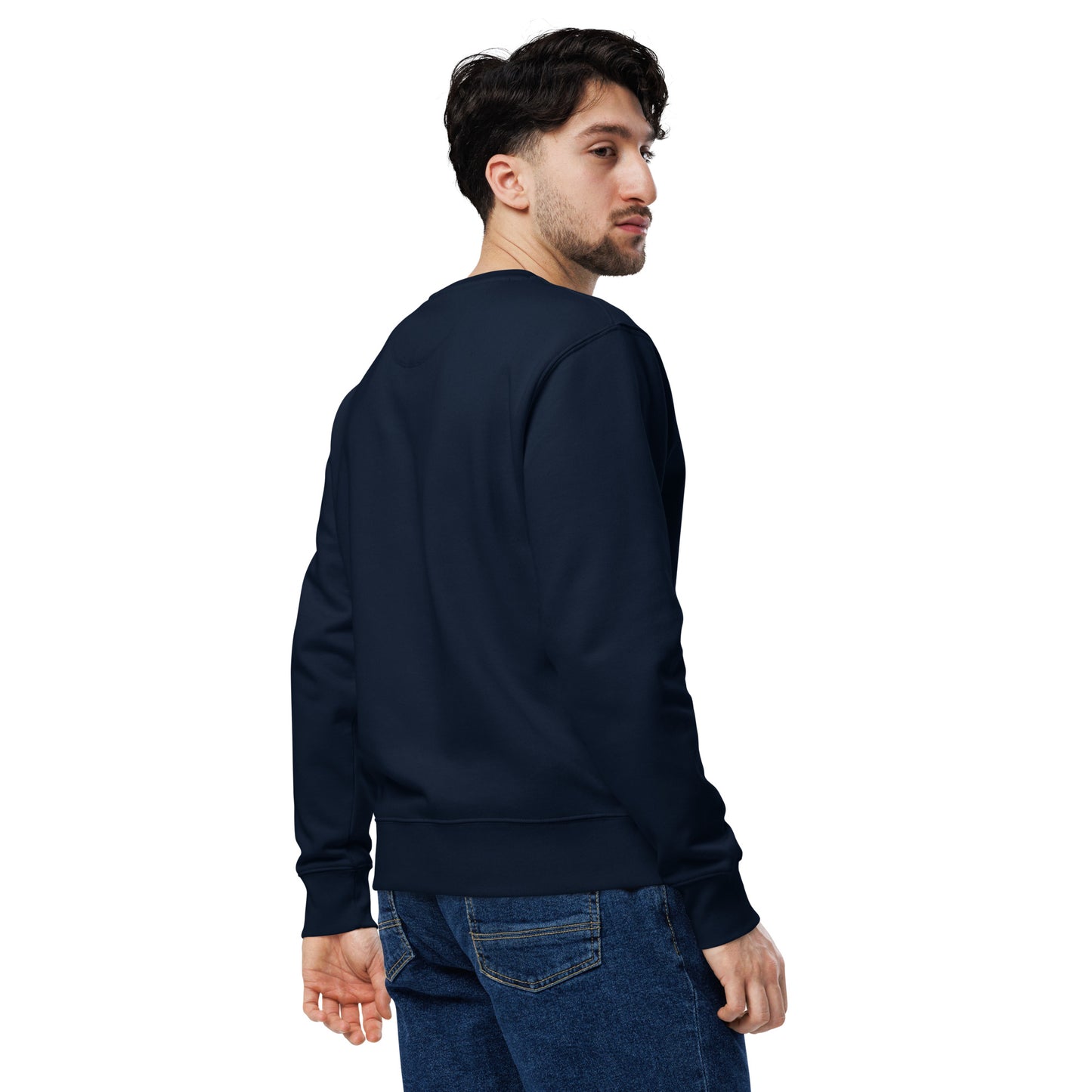 Herringbone neck soft unisex eco friendly sweatshirt (dark)